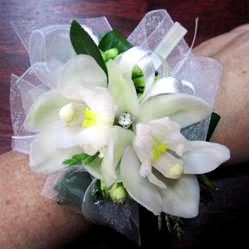 orchid white wrist corsage auckland school ball prom
