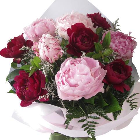 Large Lush Peony Bouquet beautiful peonie bouquet in pinks and burgundys