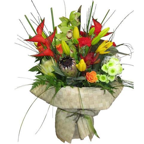 Dramatic Tropical Flower Bouquet tropical bouquet auckland