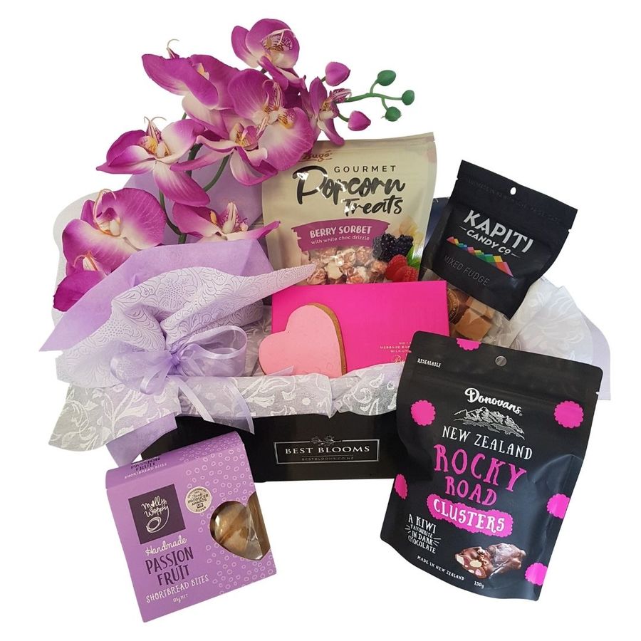 pink mothers day gift basket