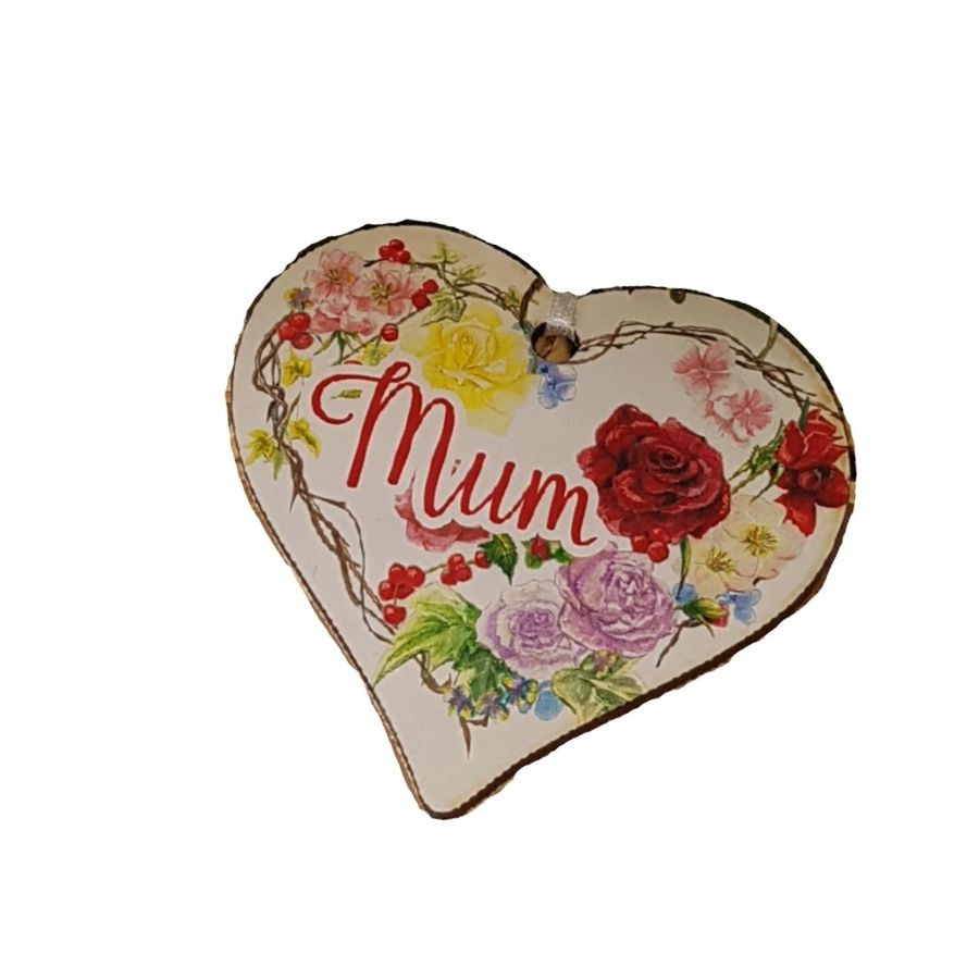 close up of keepsake mum heart for mothers day florals