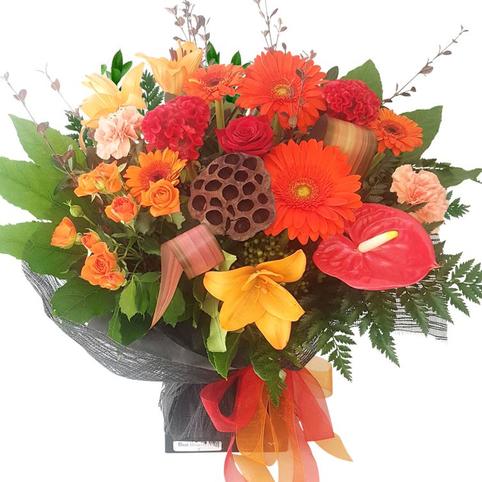 autumn orange flower bouquet delivery Auckland