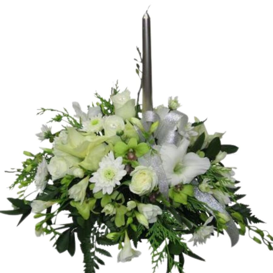 Golden Anniversary Gift Celebration Bowl Silver wedding anniversary flowers for a 25th anniversary celebration