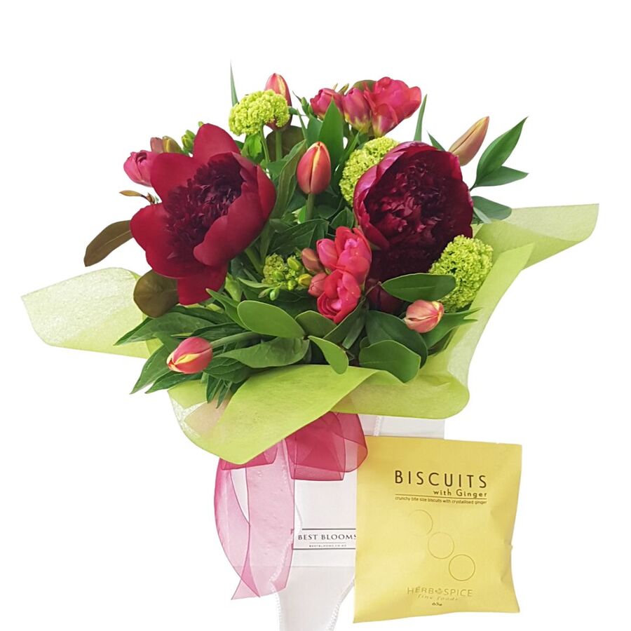 Lush Spring Peony Posy – Weekly Flowers Special Best Blooms Auckland