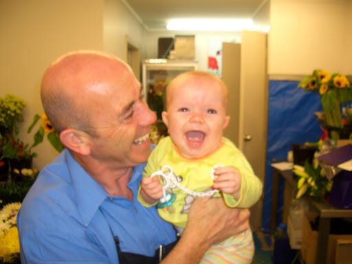 baby trent upstairs at the henderson flower shop west auckland